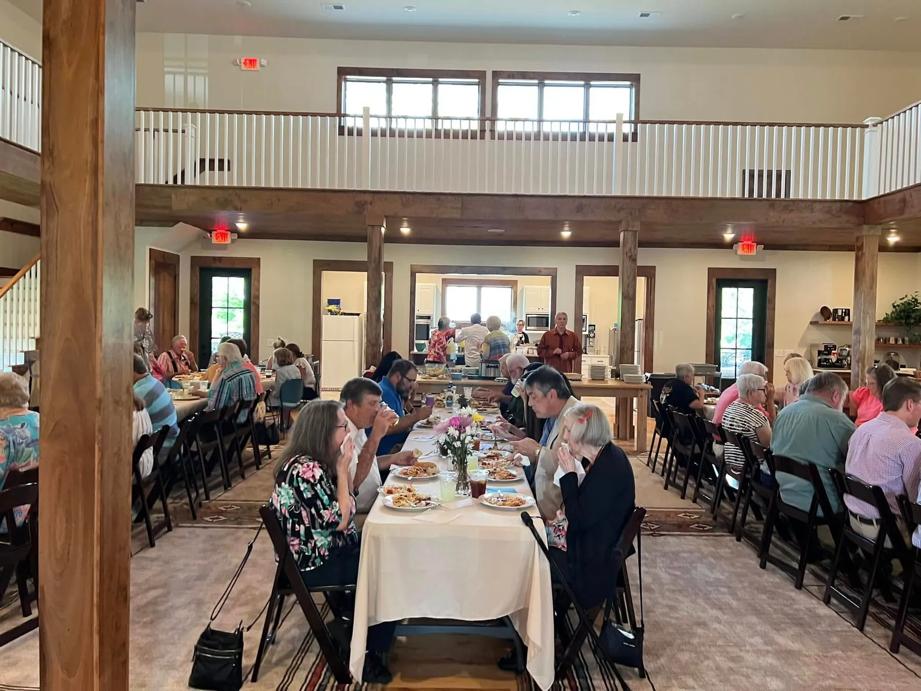 Tables filling the hall for Mother’s Day lunch