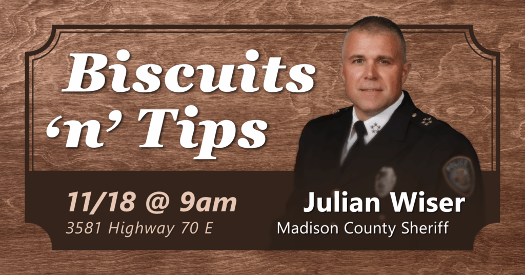 Biscuits 'n' Tips: Madison County Sheriff - Julian Wiser - The Ledge